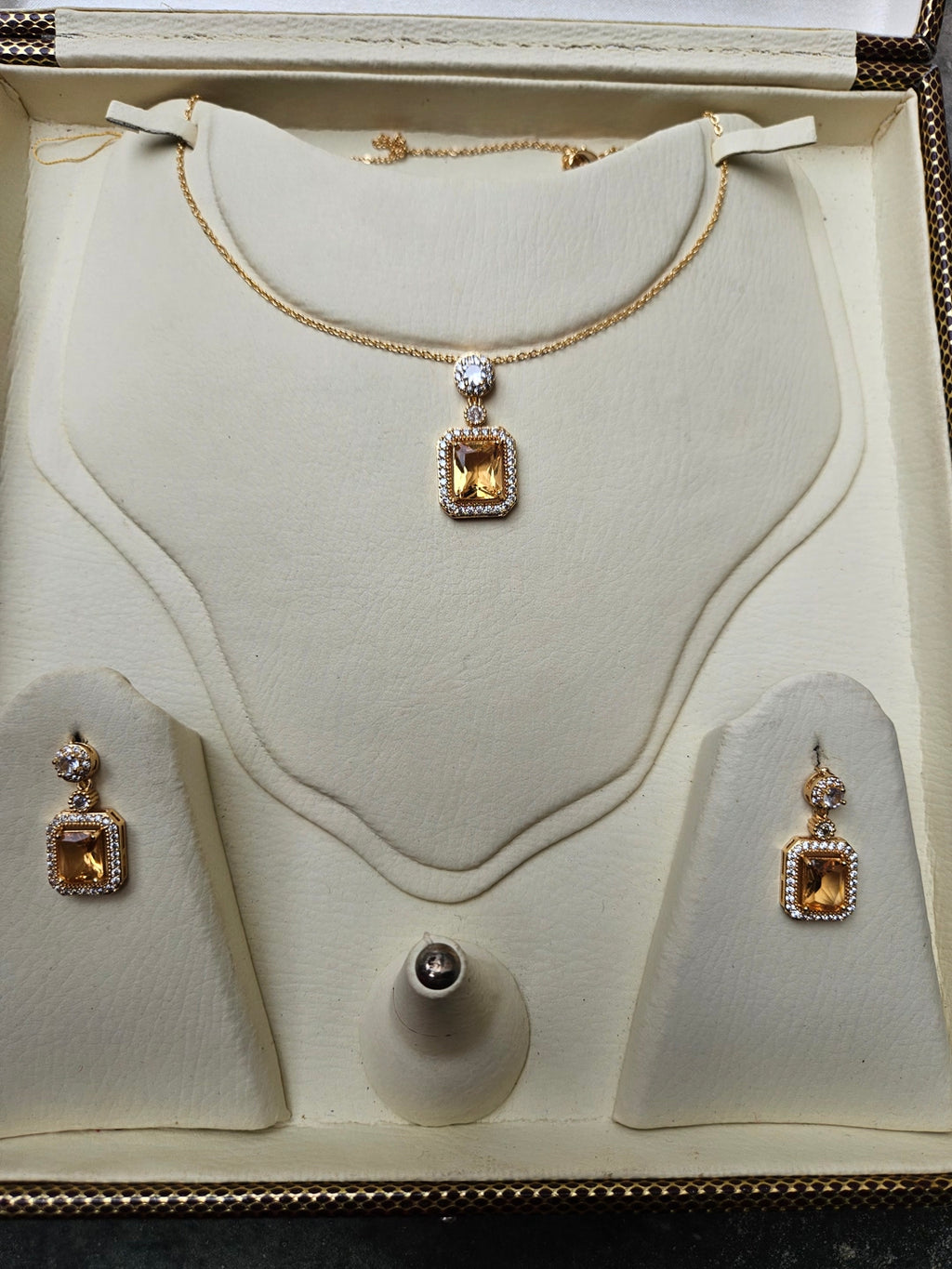 Elegant Necklace Set with Dual Stone Ring Combo for Women