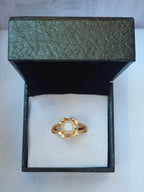 Royal Emerald-Cut Adjustable Halo Ring – Premium Gold-Plated Statement Ring for Women & Girls