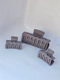 3-Piece Matte Hair Claw Clip Set – 1 Large & 2 Medium Non-Slip Professional Jaw Clips