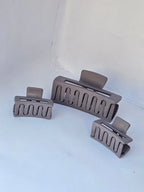 3-Piece Matte Hair Claw Clip Set – 1 Large & 2 Medium Non-Slip Professional Jaw Clips
