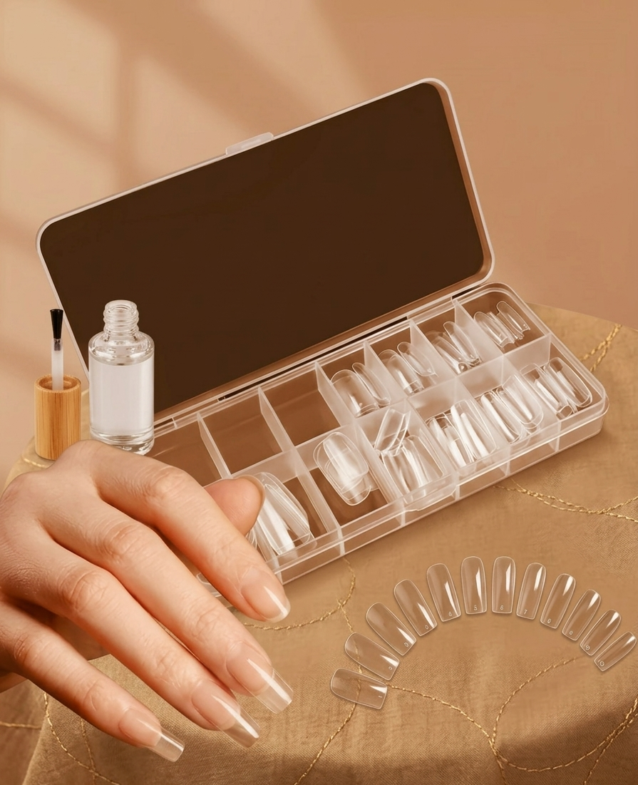 Press On Nails with Nail Glue Set