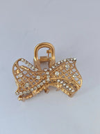 Luxury Metal Butterfly Hair Claw Clip with Sparkling Crystal Studs – Premium Rhinestone Hair Jewelry for Women