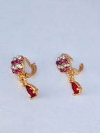 Elegant Golden Dangle Drop Earrings – Stylish Crystal Chain Hangings for Women