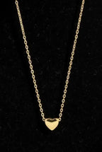 Dainty Golden Heart Pendant Choker Chain – Minimalist Stainless Steel Daily Wear Necklace for Women & Girls