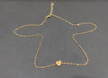 Dainty Golden Heart Pendant Choker Chain – Minimalist Stainless Steel Daily Wear Necklace for Women & Girls
