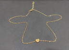 Dainty Golden Heart Pendant Choker Chain – Minimalist Stainless Steel Daily Wear Necklace for Women & Girls